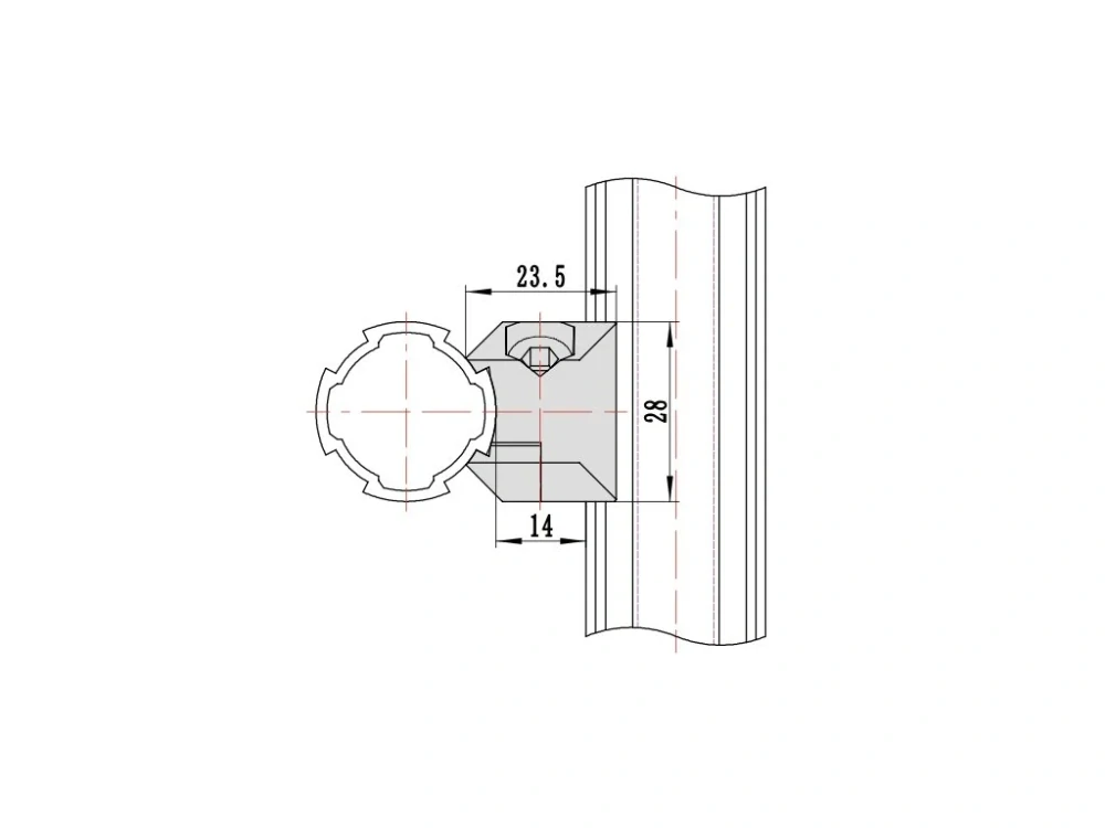 Konektor 90°C cross