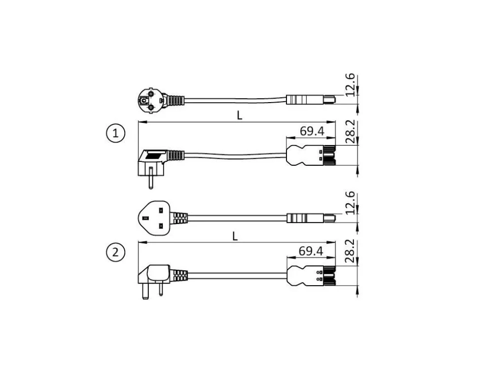 Kabel hlavní napájecí  GST18i3 pro modul F linky