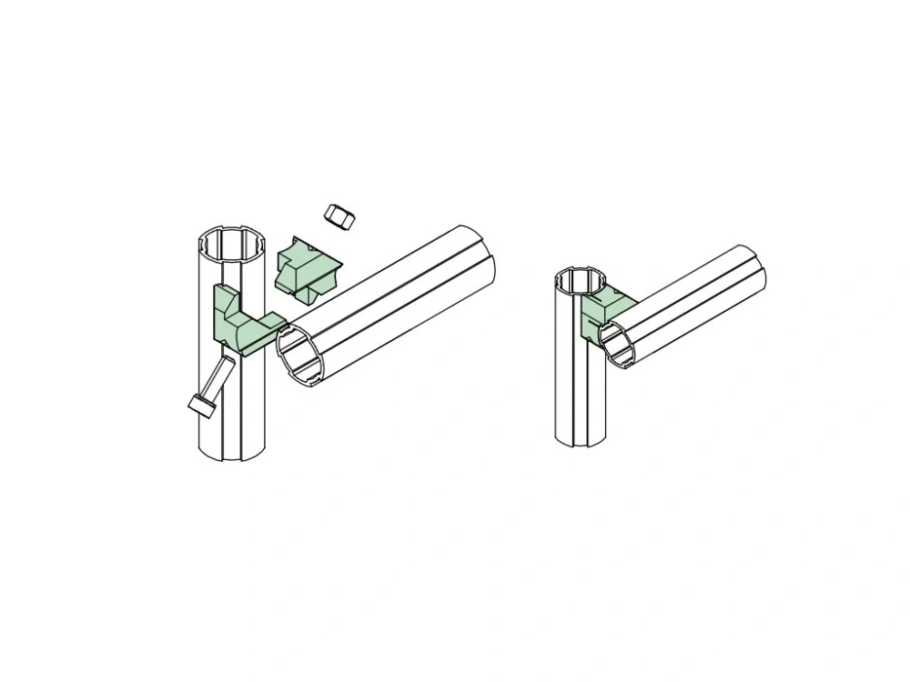 Konektor 90°C cross